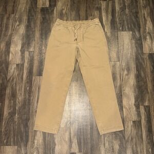 LL Bean Standard Fit Fleece-Lined Casual Khaki Pant Drawstring Men's Size 30x28